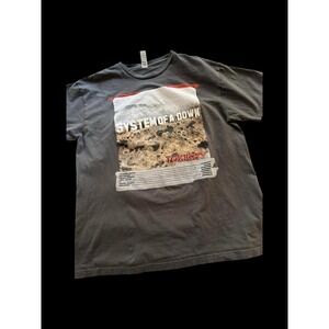 System Of A Down Unisex Grey T-Shirt Toxicity Large Crew Neck